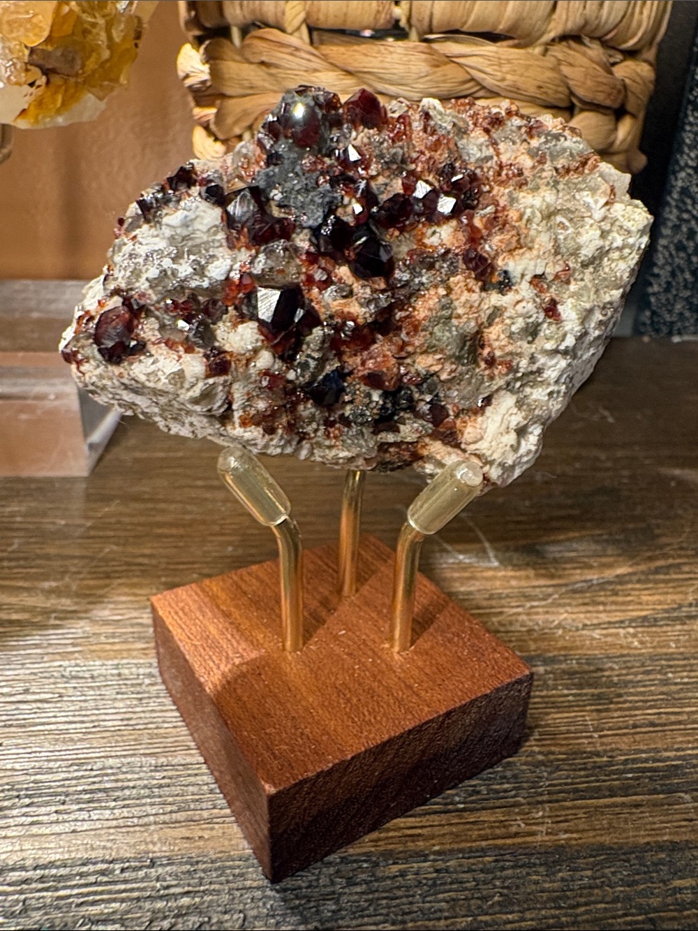 Garnet Crystal on Matrix